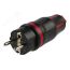Вилка каб 16A/250V/2P+E/IP54 корпус черный, маркер красный PCE 05721-sr