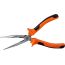 Длинногубцы прямые с духкомпонентными рукоятками, 180 мм Ombra 420107
