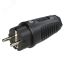 Вилка каб 16А/250V/2P+E/IP44 корпус черный, маркер черный PCE 0522-ss