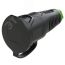 Розетка каб 16A/250V/2P+E/IP54 с черным крышкой и корпусом, маркер зеленый PCE 2511-shu