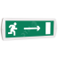 Оповещатель охранно-пожарный комбинированный Т 12-З (звуковой) Человек стрелка вправо в дверь (зеленый фон) SLT Т 12-З Чел стрелка вправо в дверь