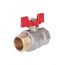 Кран шаровой 1 ВН/НР, ручка бабочка Rommer RBV-0004-0210225