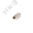 Модуль Keystone, угловой, для панели AN, Кат.6, RJ45/8P8C, для FT-TOOL, экраннированный, металлик NIKOMAX/NIKOLAN NMC-KJSE2-AN-MT