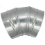 Отвод из оцинкованной стали для круглых воздуховодов на 45° D250 ERA 250OTG45