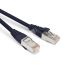 Патч-корд F/UTP экранированный категория 6 LSZH черный (2м) Hyperline 230357