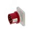 Вилка встраиваемая 16A/400V/3P+N+E/IP44, фланец 86x86 INPIN CA815