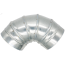 Отвод из оцинкованной стали для круглых воздуховодов на 90° D160 ERA 160OTG90