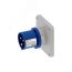 Вилка встраиваемая 16A/230V/1P+N+E/IP44, фланец 86x86 INPIN CA812