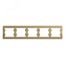 GLOSSA Рамка горизонтальная 5 постов титан SE (Systeme) GSL000405