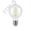Лампа светодиодная филаментная LED 6 Вт 630 лм 2700К AC185-265В E27 шар G95 теплая  Black Filament Gauss Gauss 105802106