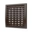 Решетка вентиляционная наружная регулируемая, из ASA пластика 200х200, цвет Коричневый ERA 2020РРПН кор