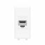 Компьютерная розетка RJ-45 без шторки модульная, кат.6, "Avanti", "Белое облако", 1 модуль Компьютерная розетка RJ-45 без шторки модульная, кат.6, "Avanti", "Белое облако", 1 модуль