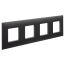Рамка "Avanti", "Черный матовый", 4 поста (8 мод.)