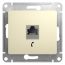 GLOSSA Розетка телефонная RJ11 в рамку бежевая SE (Systeme) GSL000281T