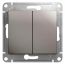 GLOSSA выключатель 2-клавишный сх.5 платина SE (Systeme) GSL001251