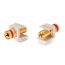 Вставка Keystone Jack коннектор Binding Post (красный) ROHS белая Hyperline 248123