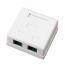 Розетка комбинированная внешняя. RJ-45(8P-8C) + RJ-11(6P-4C). UTP неэкраниров, REXANT 03-0120
