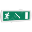 Оповещатель охранно-пожарный световой Т 24 Человек вправо стрелка вправо-вниз в дверь (зеленый фон) SLT Т 24 Чел впр стр впр-вниз в дв