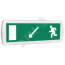 Оповещатель охранно-пожарный световой Т 24 Человек влево стрелка влево-вниз в дверь (зеленый фон) SLT Т 24 Чел влево стр влево-вниз в дв
