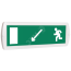 Оповещатель охранно-пожарный световой Т 24 Человек влево стрелка влево-вниз в дверь (зеленый фон) SLT Т 24 Чел влево стр влево-вниз в дв