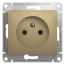 GLOSSA Розетка без заземления в рамку титан SE (Systeme) GSL000441