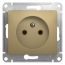 GLOSSA Розетка без заземления в рамку титан SE (Systeme) GSL000441