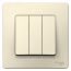 BLANCA скрытой установки трехклавишный выключатель (cх.05), 10A, 250B, молочный SE (Systeme) BLNVS100502