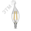 Лампа светодиодная филаментная LED 11 Вт 810 лм 2700К AC185-265В E14 свеча теплая Black Filament Gauss 104801111