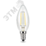 Лампа светодиодная филаментная LED 11 Вт 810 лм 2700К AC185-265В E14 свеча теплая  Black Filament Gauss Gauss 103801111