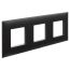 Рамка "Avanti", "Черный матовый", 3 поста (6 мод.)