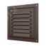 Решетка вентиляционная вытяжная стальная с покрытием полимерной эмалью и сеткой 150х150, цвет Коричневый ERA 1515МЭ кор