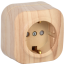 GLORY Розетка 1-местная для открытой установки с заземлением с защитными шторками 16А РСш20-3-ХС сосна IEK