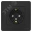 BLANCA скрытой установки розетка с заземлением со шторками, 16А, 250В, антрацит SE (Systeme) BLNRS001116