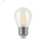 Лампа светодиодная филаментная LED 7 Вт 550 лм 2700К AC150-265В E27 шар P45 теплая  Black Filament Gauss Gauss 105802107