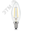 Лампа светодиодная филаментная LED 7 Вт 550 лм 2700К AC185-265В E14 свеча теплая  Black Filament Gauss Gauss 103801107