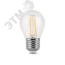 Лампа светодиодная филаментная LED 7 Вт 550 лм 2700К AC150-265В E27 шар P45 теплая  Black Filament Gauss Gauss 105802107