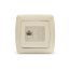 Маргарита розетка компьютерная  RJ45, сл.кость (ivory) (еврослот) Универсал М0035-I