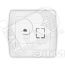 Розетка компьютерная RJ45 скрытая Маргарита белая Универсал М0035