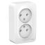 BLANCA  розетка наружная  двойная без заземления без шторок, 16А, 250В, белый SE (Systeme) BLNRA000201
