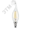 Лампа светодиодная филаментная LED 5 Вт 420 лм 2700К AC185-265В E14 свеча теплая  Black Filament Gauss Gauss 104801105