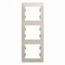 GLOSSA рамка 3-постовая вертикальная молочный SE (Systeme) GSL000907