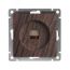 Розетка компьютерная одноместная серия Афина с/у, 1А, RJ45, венге (еврослот) Универсал A0051-V