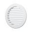 Решетка вентиляционная круглая D161 вытяжная, из ABS пластика, с фланцем D125 ERA 12РК