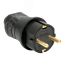 Вилка прямая каучуковая 230В 2P+PE 16A IP44 Марс EKF RPS-011-16-230-44