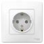 BLANCA скрытой установки розетка с заземлением без шторок, 16А, 250В, белый SE (Systeme) BLNRS001011