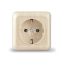 Розетка Олимп с заземлением сосна Универсал 5560902