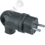 Вилка Navigator 61 367 NCA-PLR01-16A-E-IP44-BL угловая с заземлением каучук черная Navigator Group 61367