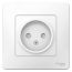 BLANCA скрытой установки розетка без заземления со шторками, 16А, 250В, белый SE (Systeme) BLNRS000111