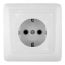ХИТ Розетка скрытая с заземлением 250В 16А белая SE (Systeme) RS16-134-B