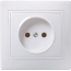 KVARTA Розетка 1-местная без заземления без защитных шторок 10А РС10-2-КБ белый IEK